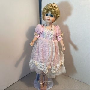 Vintage Blonde Ballerina Porcelain Doll